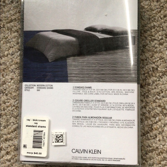 Calvin Klein Bedding Calvin Klein Set Of 2 Standard Pillow Shams